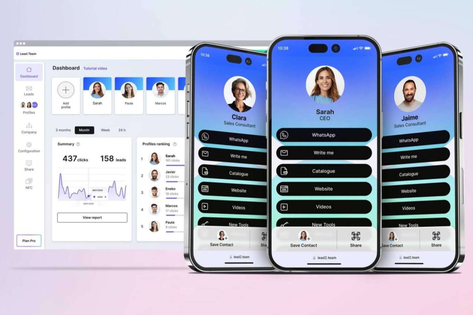 Las tarjetas digitales de Lead2Team redefinen el networking empresarial y la generación de leads