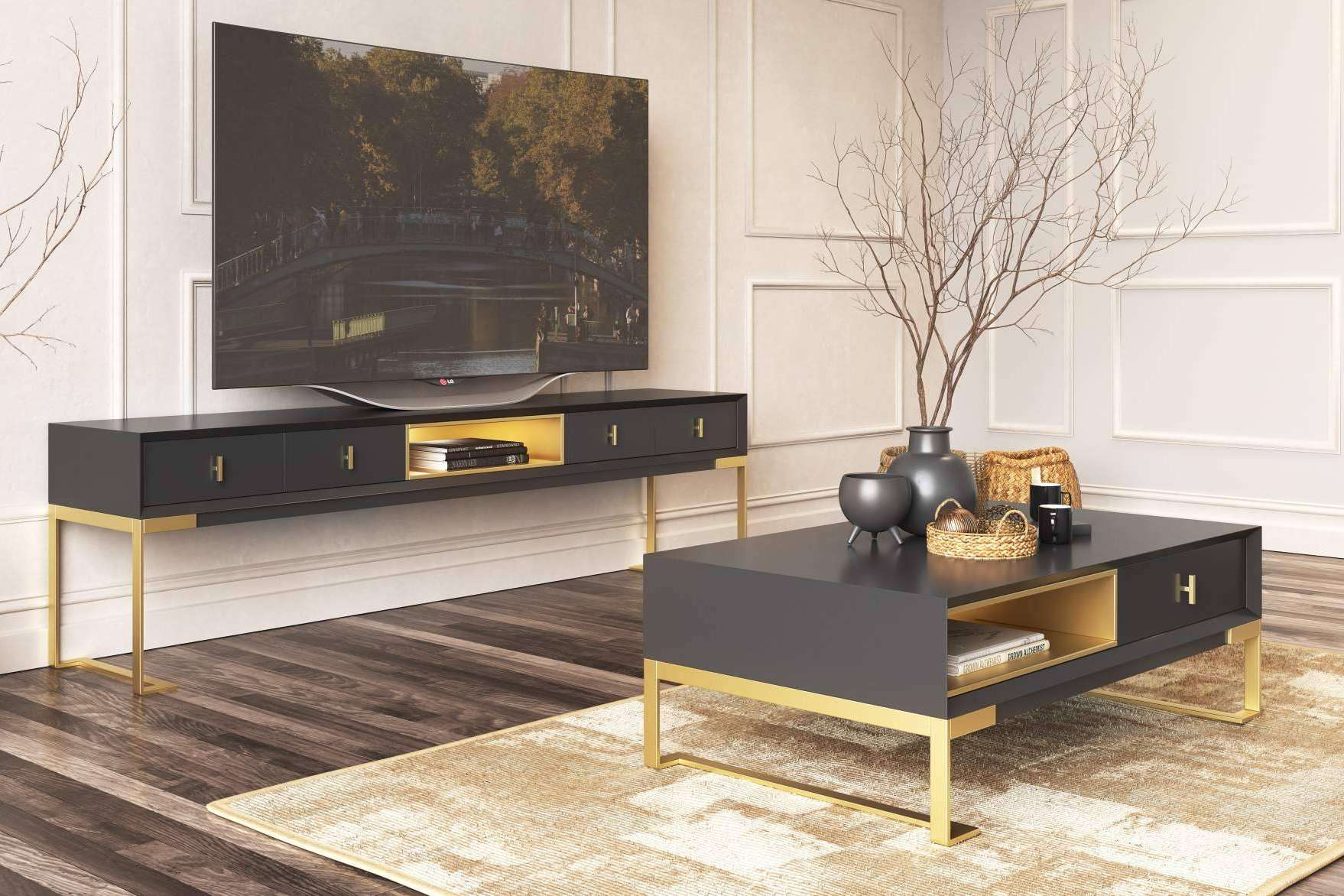 Elegancia y diseño, los salones lacados de Muebles La Factoría