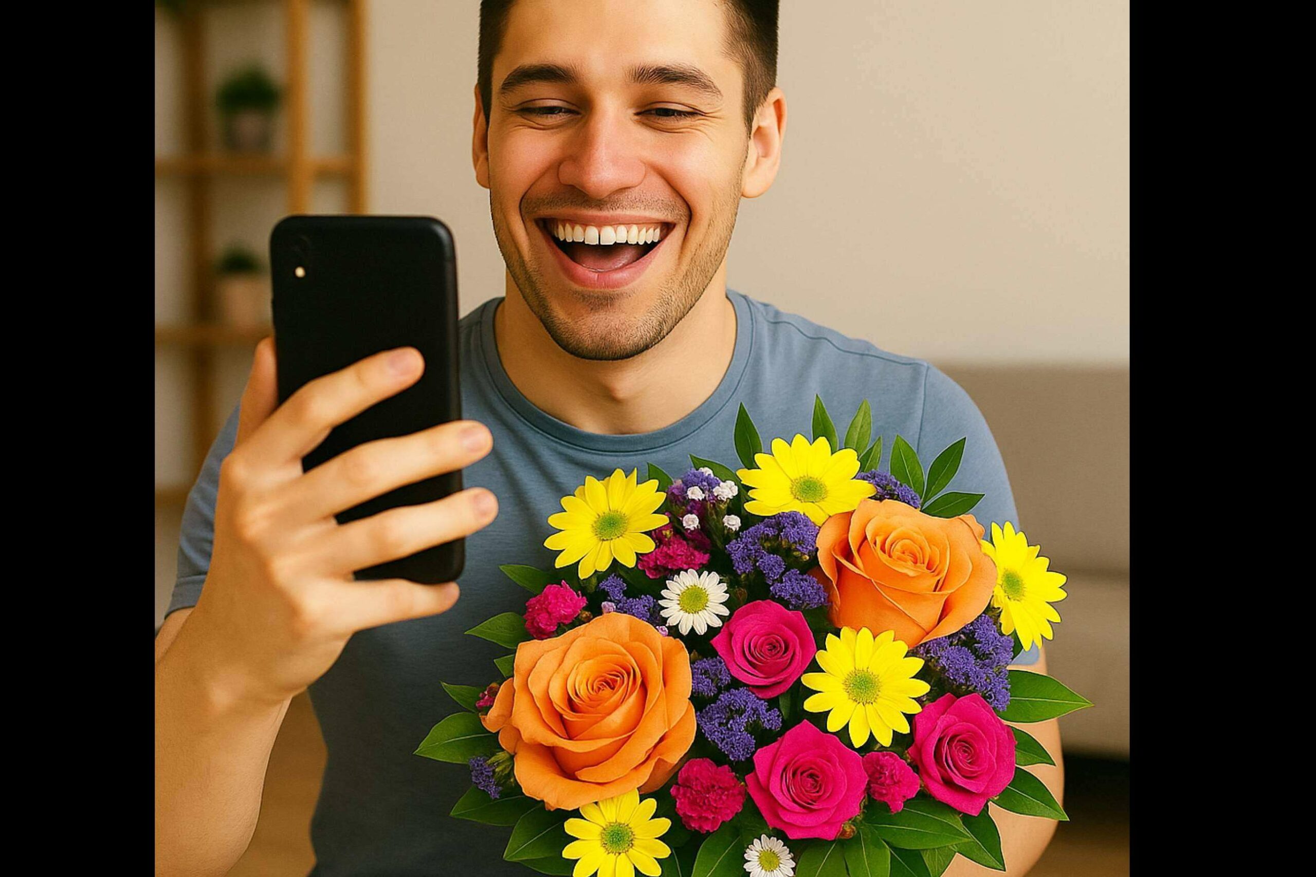 El video mensaje llega a los ramos de flores; la propuesta pionera de teleROSA